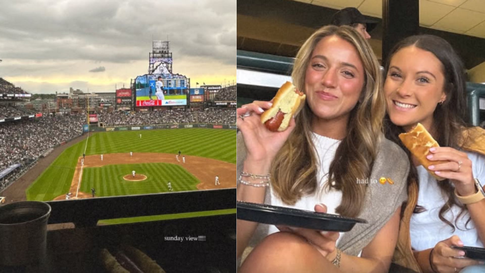 Izzy Nix enjoyed a Sunday at the ballpark supporting the Colorado Rockies. (Photo via Izzy Nix's Instagram)